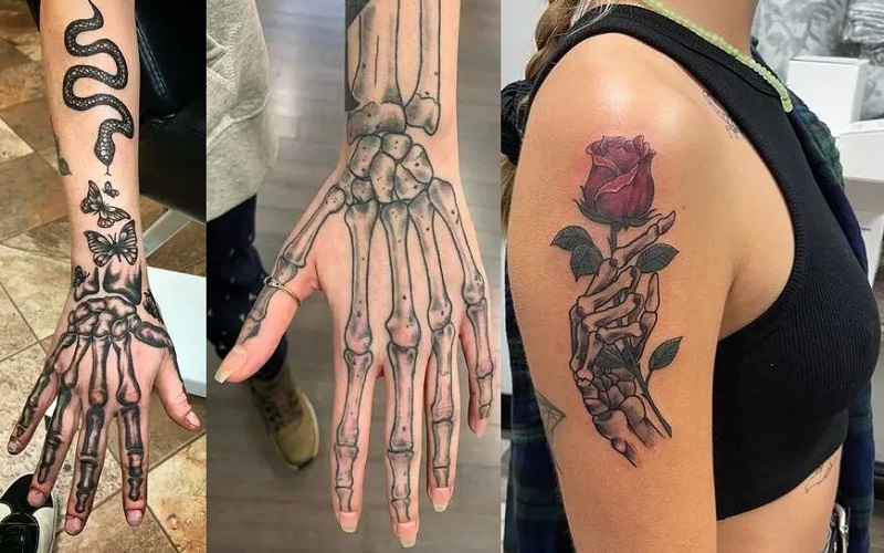 Skeleton Hand Tattoos