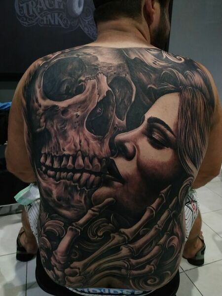 Skull Back Tattoo 1