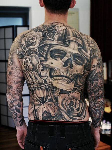 Skull Back Tattoo