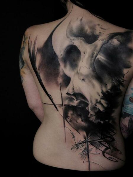 Skull Back Tattoos