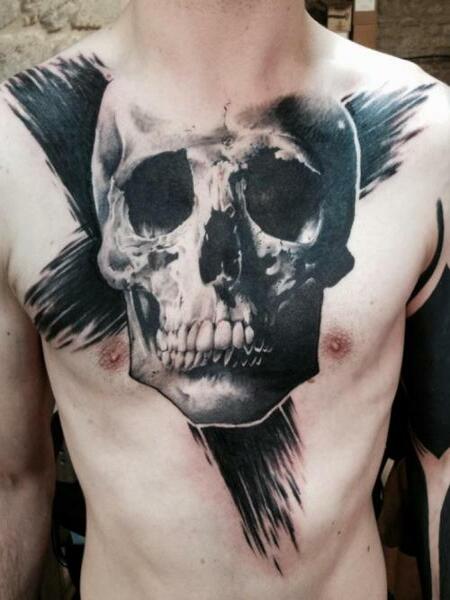 Skull Chest Tattoos