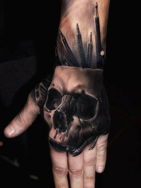 Skull Hand Tattoo