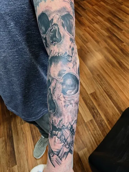 Skull Sleeve Tattoo