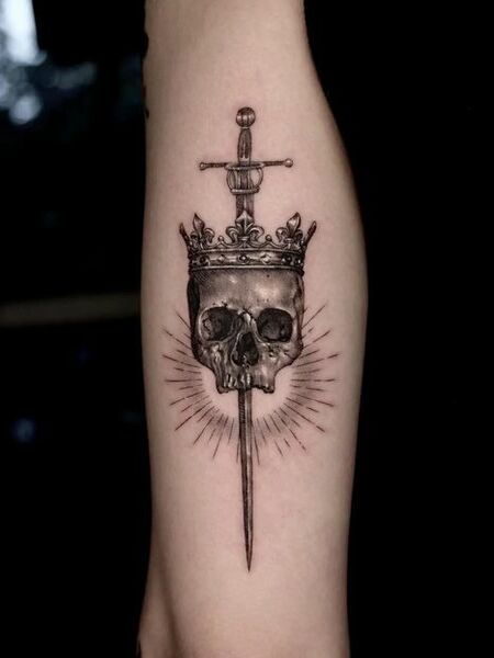 Skull Sword Tattoo