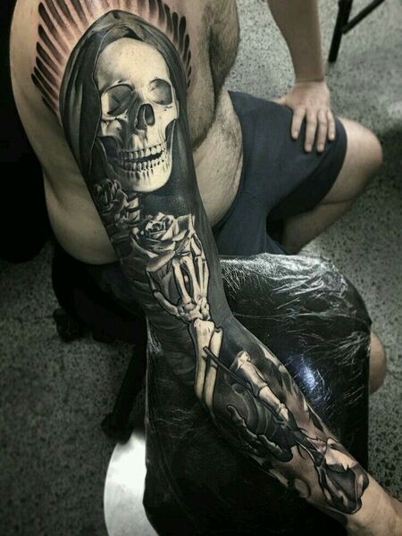 Sleeve Skull Tattoo