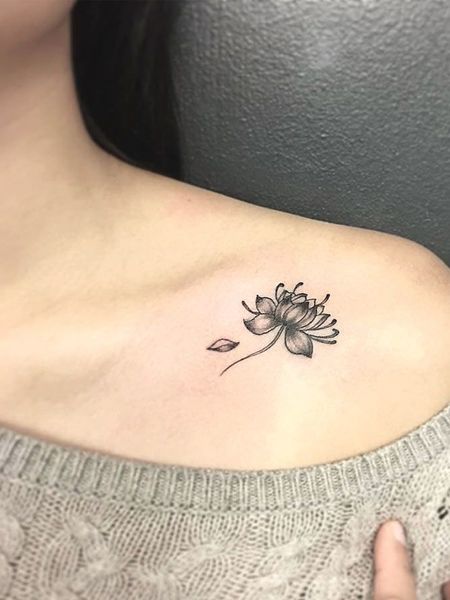 Small Lotus Flower Tattoo