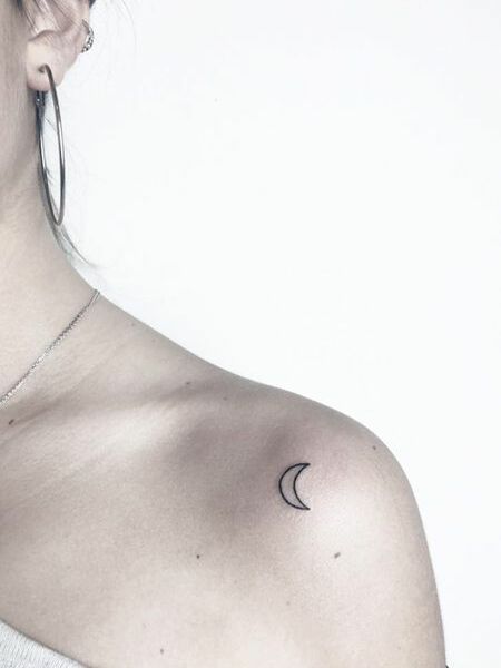 Small Moon Tattoo