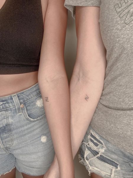 Small Mother and Daughter Tattoo