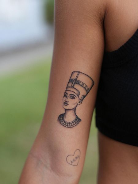 Small Nefertiti Tattoo