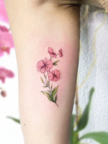 Small Orchid Tattoo