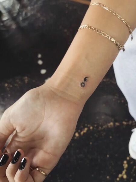 Small Semicolon Tattoo