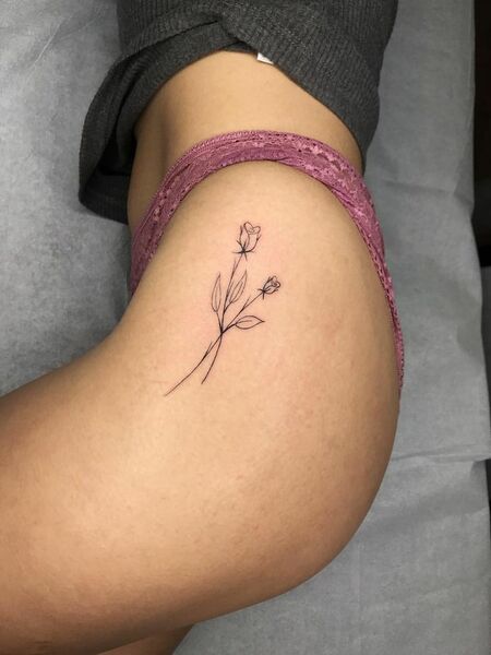 Small Thigh Tattoo