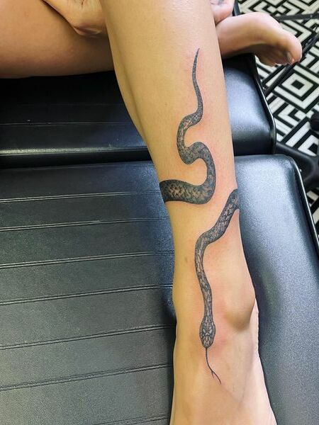 Snake Ankle Tattoo