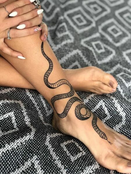 Snake Foot Tattoo