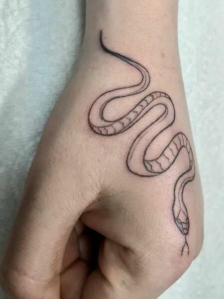 Snake Hand Tattoo