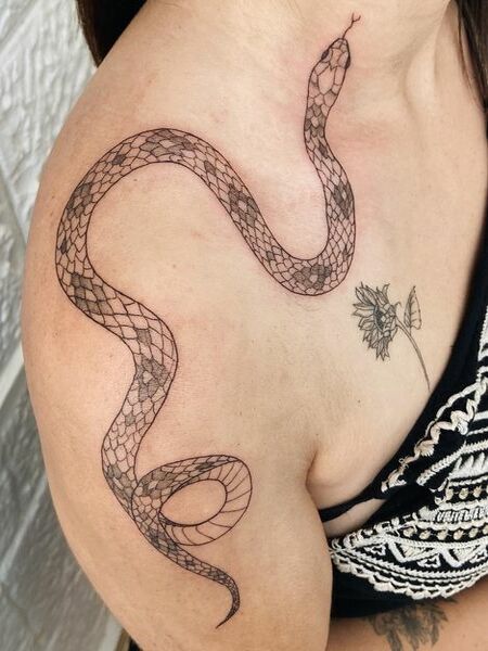 Snake Shoulder Tattoo 1