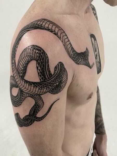 Snake Shoulder Tattoo