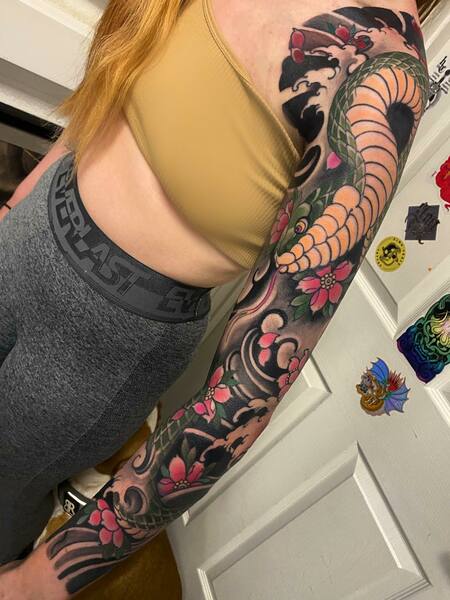 Snake Sleeve Tattoo