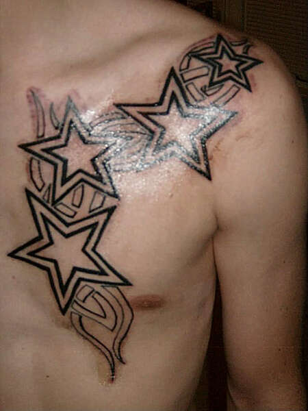 Star Chest Tattoo 1