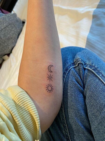 Sun Moon And Stars Tattoo