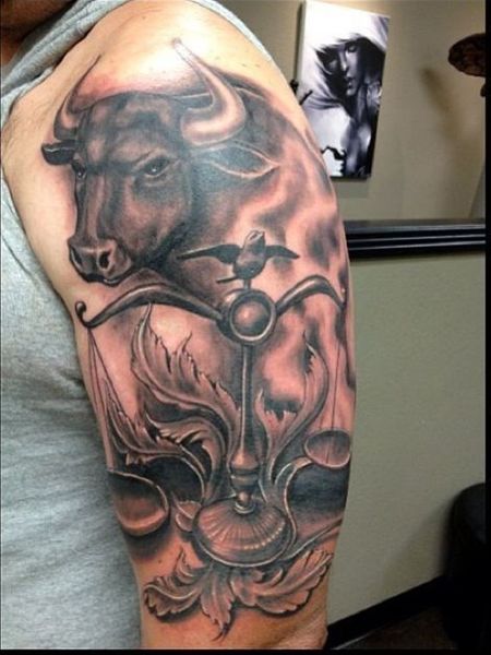 Taurus Bull Zodiac Tattoo