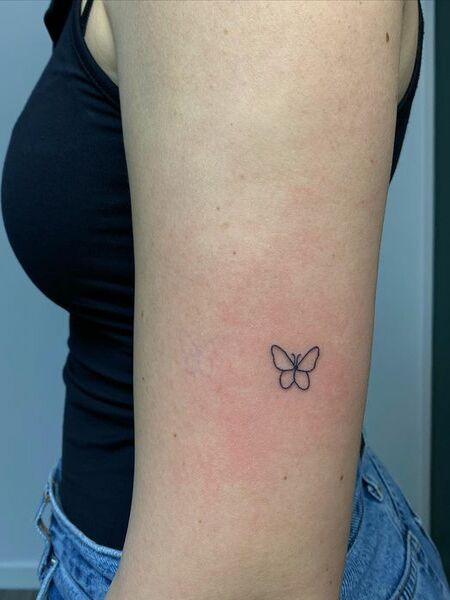 Tiny Butterfly Tattoo