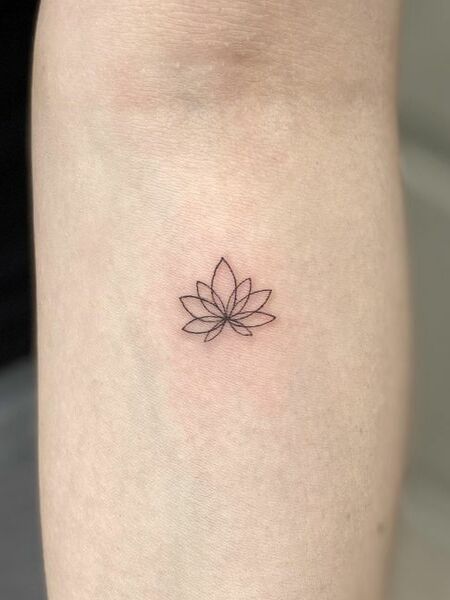 Tiny Lotus Tattoo