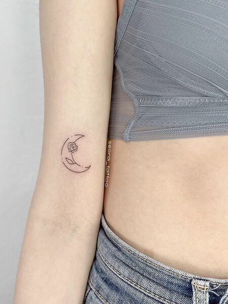 Tiny Moon Tattoo