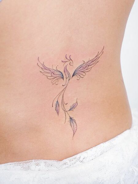 Tiny Phoenix Tattoo