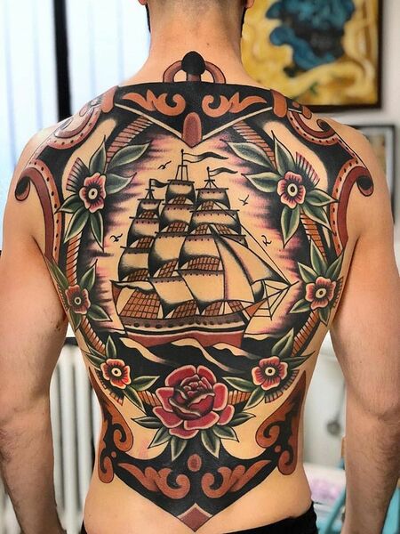 Traditional Back Tattoo