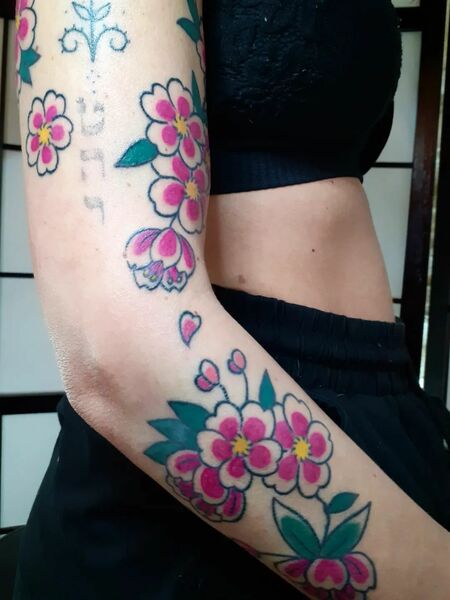 Traditional Cherry Blossom Tattoo