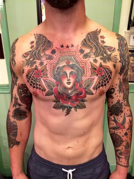Traditional Chest Tattoos