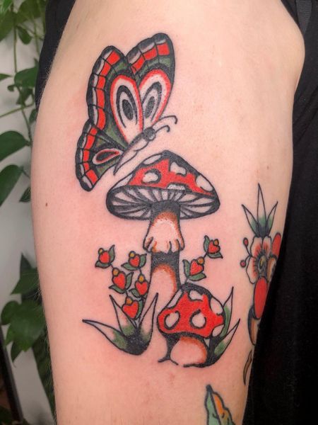 Traditional Mushroom Tattoo