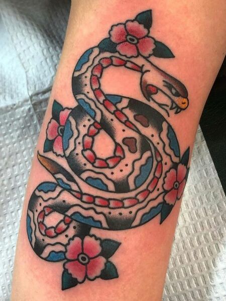 Traditional Snake Tattoo