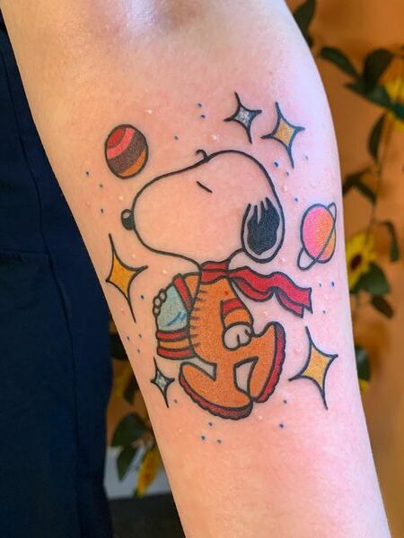 Traditional Snoopy Tattoo