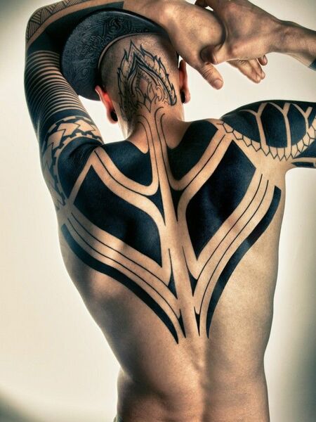 Tribal Back Tattoo