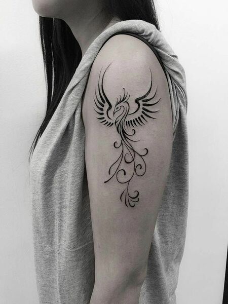 Tribal Phoenix Tattoo