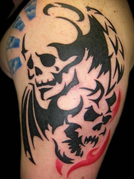 Tribal Skull Tattoo