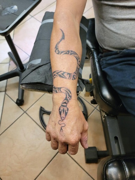 Tribal Snake Tattoo