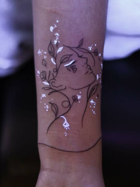 UV Floral Tattoo