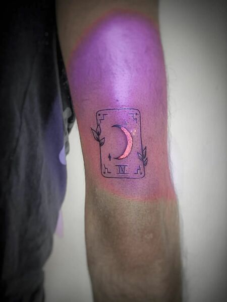 UV Moon Tattoo