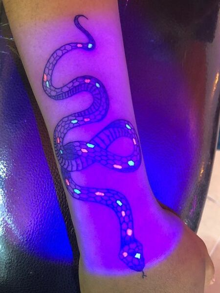 UV Snake Tattoo