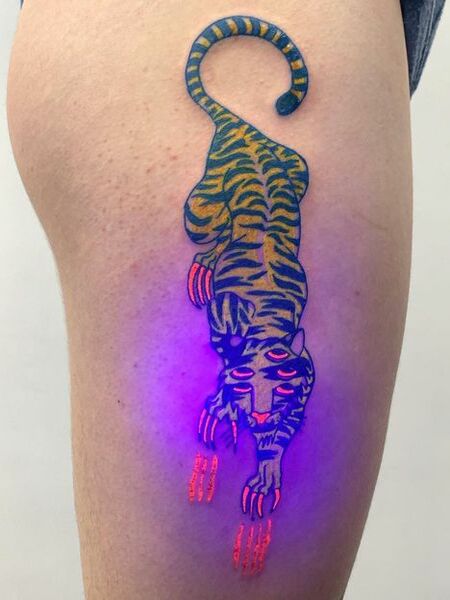 UV Tiger Tattoo