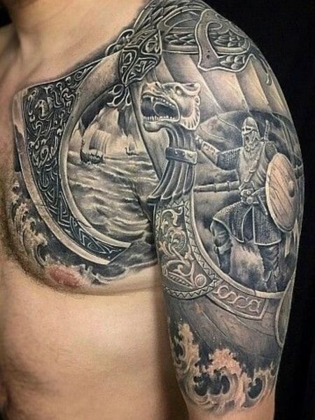 Viking Ship Tattoo