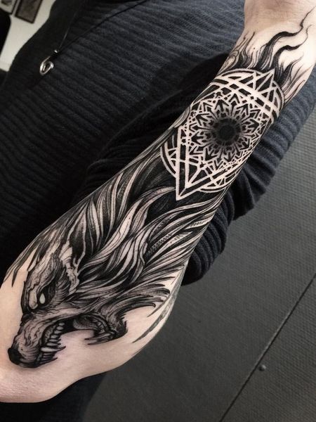 Viking Wolf Tattoo