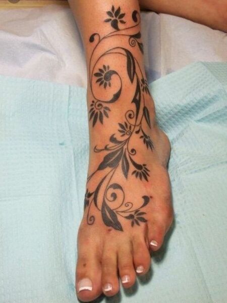 Vine Foot Tattoo