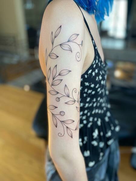 Vine Half Sleeve Tattoo