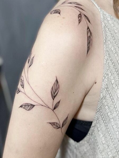 Vine Shoulder Tattoo