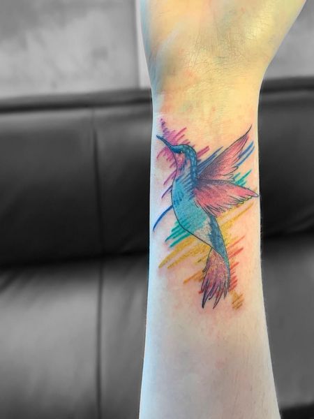 Watercolor Wrist Tattoo