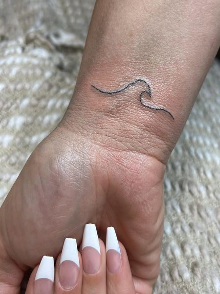 Wave Wrist Tattoo